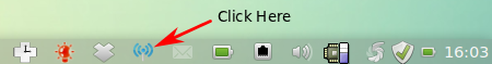 Click systray icon